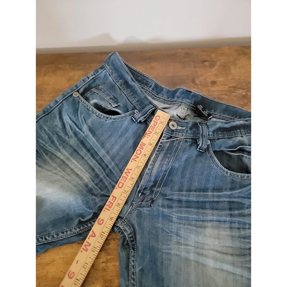 Buffalo David Bitton Jeans Mens 31x31 Blue Whiskered King Bootcut Denim Retro
